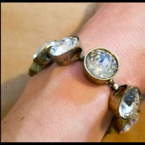 Faux Diamond Bracelet, Wedding Guest, Boho Bride, J. Crew Bracelet, Preppy - Picture 2 of 2